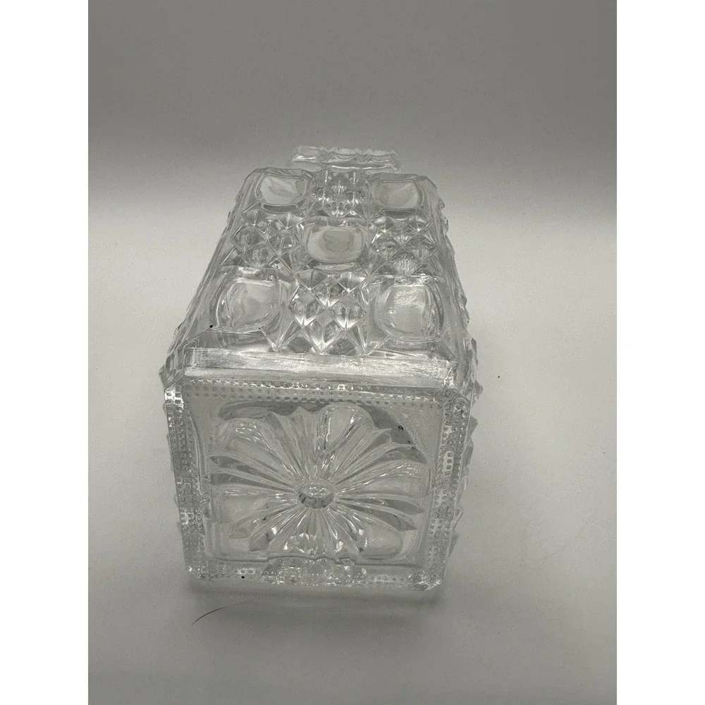 Vintage Clear Etched Decanter Oberglass Austrian Crystal Austria